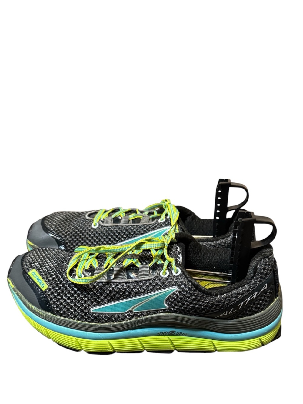 Altra Olympus Trail Running Shoes Sneakers Black Neon Green & Teal Women’s Sz 10